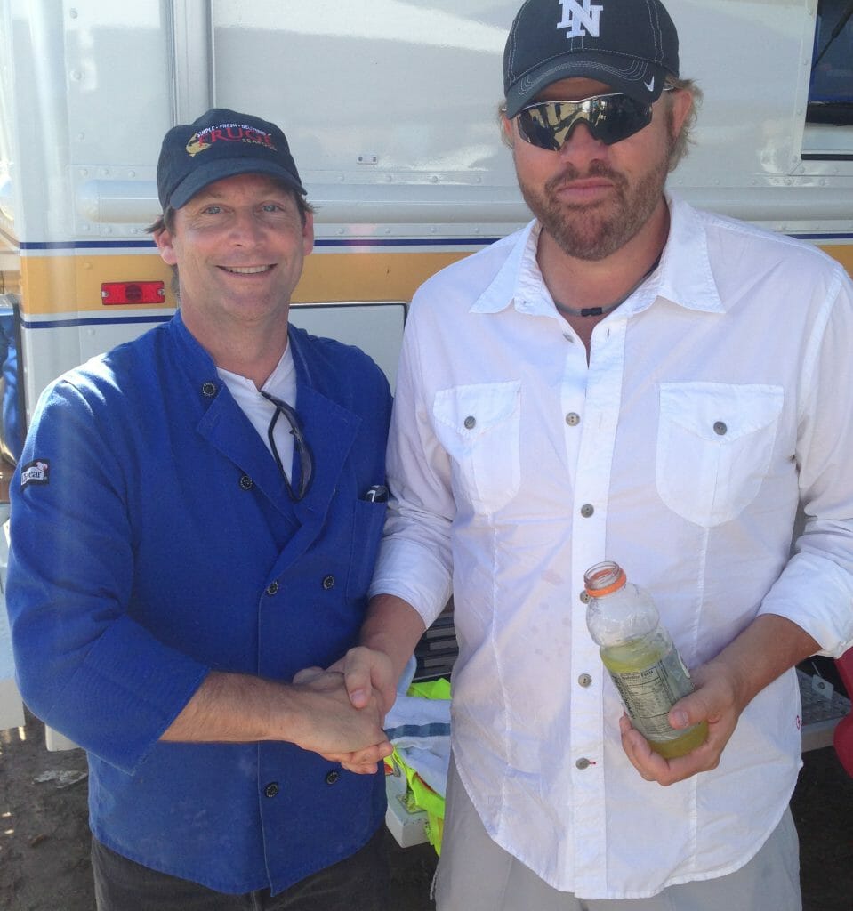 Fruge Seafood's Delancey Miller with Toby Keith