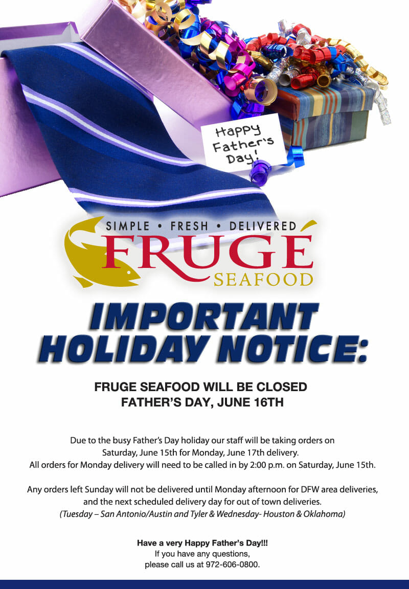 Father's Day Holiday Schedule