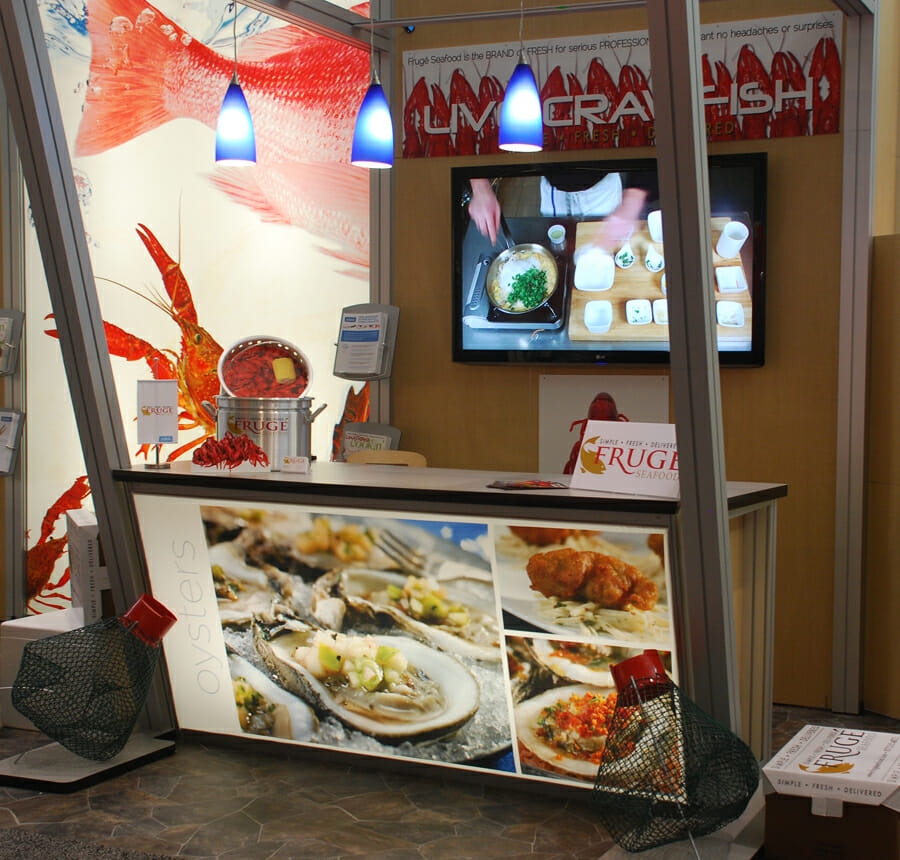 Louisiana Seafood's booth at the Boston Seafood Show